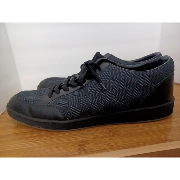 Louis Vuitton Offshore Damier Graphite Check Black Sneakers 8.5 LV or 9.5 US - Picture 4 of 16